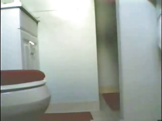 My fat mom caught nude in bath room by hidden cam